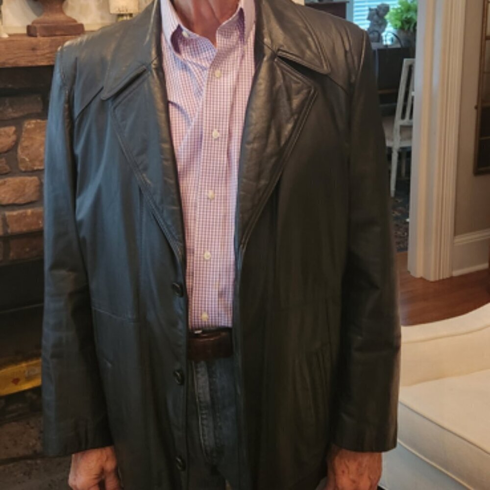 Adler Vintage Men’s Black Leather Jacket